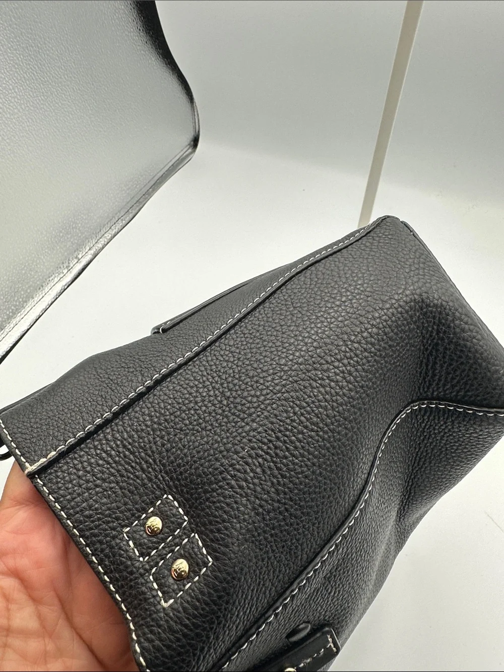 Frances Valentine Small Chloe Leather Tote Black
